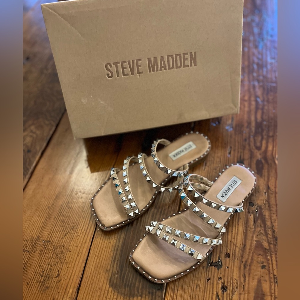Steve Madden Studded Sandals. Size 8 with box.